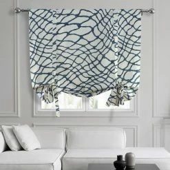 Top 10 😀 Exclusive Fabrics Ellis Printed Cotton Tie-Up Window Shade - 46 X 63 🤩 -Exclusive Fabrics SHOP Exclusive Fabrics Ellis Printed Cotton Tie Up Window Shade 2