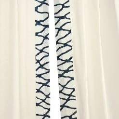 Deals 🧨 Exclusive Fabrics Ellis Solid Cotton Bordered Curtain (1 Panel) Ellis Blue 👏 -Exclusive Fabrics SHOP Exclusive Fabrics Ellis Solid Cotton Bordered Curtain 281 Panel29 7