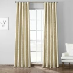 Wholesale ⭐ Exclusive Fabrics Embroidered Faux Silk Taffeta Curtain (1 Panel) Papillon Silver 🧨