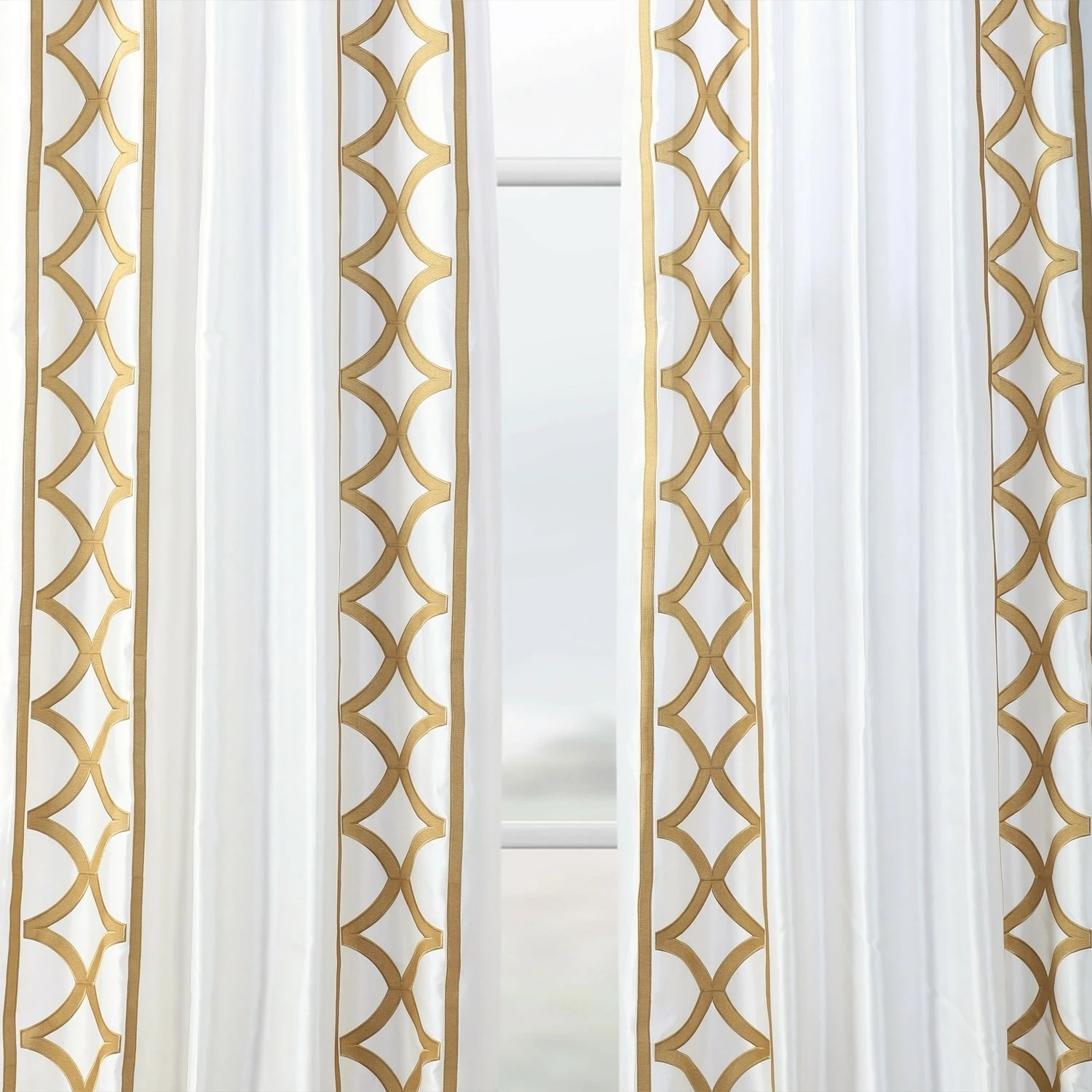 Discount โจ Exclusive Fabrics Embroidered Faux Silk Taffeta Curtain (1 Panel) Espalier Off White ๐ 12 Discount โจ Exclusive Fabrics Embroidered Faux Silk Taffeta Curtain (1 Panel) Espalier Off White ๐ - Image 10