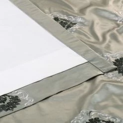 Deals 🤩 Exclusive Fabrics Embroidered Faux Silk Taffeta Curtain (1 Panel) Elias Platinum 👍 -Exclusive Fabrics SHOP Exclusive Fabrics Embroidered Faux Silk Taffeta Curtain Panel 754af43f 7dff 4c5b a155 1af0f7be0d77