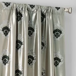 Deals 🤩 Exclusive Fabrics Embroidered Faux Silk Taffeta Curtain (1 Panel) Elias Platinum 👍 -Exclusive Fabrics SHOP Exclusive Fabrics Embroidered Faux Silk Taffeta Curtain Panel aed646da fda8 48fd 961f d10510ec98bb