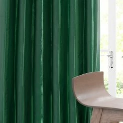 Discount ⌛ Exclusive Fabrics Emerald Green Faux Silk Taffeta Curtain (1 Panel) 😉 -Exclusive Fabrics SHOP Exclusive Fabrics Emerald Green Faux Silk Taffeta Curtain Panel 5