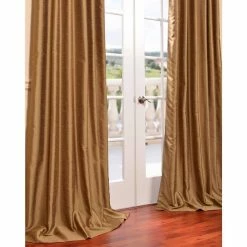 Discount 🥰 Exclusive Fabrics Empire Gold Yarn Dyed Faux Dupioni Silk Curtain (1 Panel) 🎉 -Exclusive Fabrics SHOP Exclusive Fabrics Empire Gold Yarn Dyed Faux Dupioni Silk Curtain Panel 2555ed42 d058 4da9 9174 4b6b1661279b