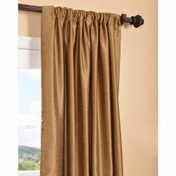 Discount 🥰 Exclusive Fabrics Empire Gold Yarn Dyed Faux Dupioni Silk Curtain (1 Panel) 🎉 -Exclusive Fabrics SHOP Exclusive Fabrics Empire Gold Yarn Dyed Faux Dupioni Silk Curtain Panel 8af6ec86 fba8 410e b50f a5a09fee080d