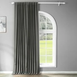 Cheapest ✨ Exclusive Fabrics Extra Wide 120- Inch Thermal Room Darkening Curtain (1 Panel) - 100 X 120 Fog Grey 🔥 -Exclusive Fabrics SHOP Exclusive Fabrics Extra Wide Thermal Blackout 120 inch Curtain Panel 2