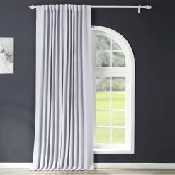 Cheapest ✨ Exclusive Fabrics Extra Wide 120- Inch Thermal Room Darkening Curtain (1 Panel) - 100 X 120 Fog Grey 🔥 -Exclusive Fabrics SHOP Exclusive Fabrics Extra Wide Thermal Blackout 120 inch Curtain Panel 4