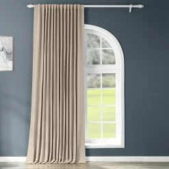Cheapest ✨ Exclusive Fabrics Extra Wide 120- Inch Thermal Room Darkening Curtain (1 Panel) - 100 X 120 Fog Grey 🔥 -Exclusive Fabrics SHOP Exclusive Fabrics Extra Wide Thermal Blackout 120 inch Curtain Panel 5