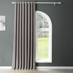 Promo 🌟 Exclusive Fabrics Extra Wide Blackout Grommet 96-inch Curtain (1 Panel) - 100 X 96 Eggnog 🎉 -Exclusive Fabrics SHOP Exclusive Fabrics Extra Wide Thermal Blackout Grommet 96 inch Curtain Panel 2