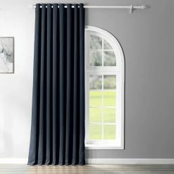 Promo 🌟 Exclusive Fabrics Extra Wide Blackout Grommet 96-inch Curtain (1 Panel) - 100 X 96 Eggnog 🎉 -Exclusive Fabrics SHOP Exclusive Fabrics Extra Wide Thermal Blackout Grommet 96 inch Curtain Panel 4