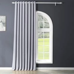 Promo 🌟 Exclusive Fabrics Extra Wide Blackout Grommet 96-inch Curtain (1 Panel) - 100 X 96 Eggnog 🎉 -Exclusive Fabrics SHOP Exclusive Fabrics Extra Wide Thermal Blackout Grommet 96 inch Curtain Panel 5