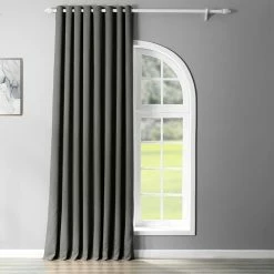 Best Sale ๐ Exclusive Fabrics Extra Wide Blackout 108-inch Grommet Curtain Panel - 100 X 108 Grey ๐งจ 26 Best Sale ๐ Exclusive Fabrics Extra Wide Blackout 108-inch Grommet Curtain Panel - 100 X 108 Grey ๐งจ -Exclusive Fabrics SHOP Exclusive Fabrics Extra Wide Thermal Blackout Grommet Top 108 inch Curtain Panel 9