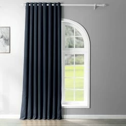 Buy 🎁 Exclusive Fabrics Extra Wide Blackout Grommet 120-inch Curtain (1 Panel) - 120 X 100 Eggnog 😉 -Exclusive Fabrics SHOP Exclusive Fabrics Extra Wide Thermal Blackout Grommet Top 120 inch Curtain Panel 11