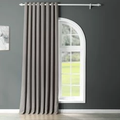 Buy 🎁 Exclusive Fabrics Extra Wide Blackout Grommet 120-inch Curtain (1 Panel) - 120 X 100 Eggnog 😉 -Exclusive Fabrics SHOP Exclusive Fabrics Extra Wide Thermal Blackout Grommet Top 120 inch Curtain Panel 5
