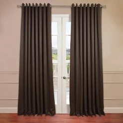Best Sale 🥰 Exclusive Fabrics Extra Wide Blackout Grommet 84-inch Curtain (1 Panel) - 100 X 84 Neutral Grey 🧨 -Exclusive Fabrics SHOP Exclusive Fabrics Extra Wide Thermal Blackout Grommet Top 84 inch Curtain Panel 3