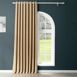 Best Sale 🥰 Exclusive Fabrics Extra Wide Blackout Grommet 84-inch Curtain (1 Panel) - 100 X 84 Neutral Grey 🧨 -Exclusive Fabrics SHOP Exclusive Fabrics Extra Wide Thermal Blackout Grommet Top 84 inch Curtain Panel 4