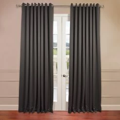 Promo 🌟 Exclusive Fabrics Extra Wide Blackout Grommet 96-inch Curtain (1 Panel) - 100 X 96 Eggnog 🎉 -Exclusive Fabrics SHOP Exclusive Fabrics Extra Wide Thermal Blackout Grommet Top 96 inch Curtain Panel 6