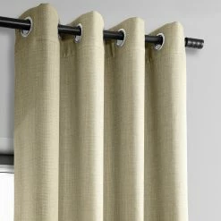 Flash Sale 😍 Exclusive Fabrics Faux Linen Grommet Room Darkening Curtain (1 Panel) Heather Grey 🔔 -Exclusive Fabrics SHOP Exclusive Fabrics Faux Linen Grommet Room Darkening Curtain 281 Panel29 14
