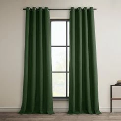 Flash Sale 😍 Exclusive Fabrics Faux Linen Grommet Room Darkening Curtain (1 Panel) Heather Grey 🔔 -Exclusive Fabrics SHOP Exclusive Fabrics Faux Linen Grommet Room Darkening Curtain 281 Panel29 6
