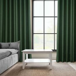 Flash Sale 😍 Exclusive Fabrics Faux Linen Grommet Room Darkening Curtain (1 Panel) Heather Grey 🔔 -Exclusive Fabrics SHOP Exclusive Fabrics Faux Linen Grommet Room Darkening Curtain 281 Panel29 8