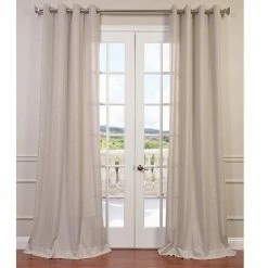 Hot Sale 💯 Exclusive Fabrics Faux Linen Grommet Top Curtain (1 Panel) Sand 👍 -Exclusive Fabrics SHOP Exclusive Fabrics Faux Linen Grommet Top Curtain Panel 54e1332a 251b 4212 8a6b 27089f69f8f3