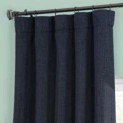 Promo 🧨 Exclusive Fabrics Faux Linen Room Darkening Curtain (1 Panel) Focal Green 🥰 -Exclusive Fabrics SHOP Exclusive Fabrics Faux Linen Room Darkening Curtain 281 Panel29 11