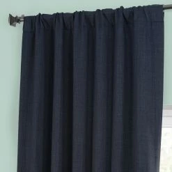 Promo 🧨 Exclusive Fabrics Faux Linen Room Darkening Curtain (1 Panel) Focal Green 🥰 -Exclusive Fabrics SHOP Exclusive Fabrics Faux Linen Room Darkening Curtain 281 Panel29 12