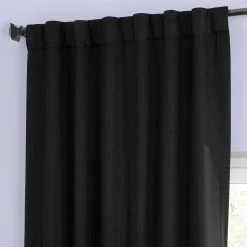 Promo 🧨 Exclusive Fabrics Faux Linen Room Darkening Curtain (1 Panel) Focal Green 🥰 -Exclusive Fabrics SHOP Exclusive Fabrics Faux Linen Room Darkening Curtain 281 Panel29 4
