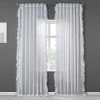Discount 🥰 Exclusive Fabrics Faux Linen Ruffle Sheer Curtain (1 Panel) Nickel 👍