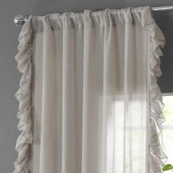 Discount 🥰 Exclusive Fabrics Faux Linen Ruffle Sheer Curtain (1 Panel) Nickel 👍 23 Discount 🥰 Exclusive Fabrics Faux Linen Ruffle Sheer Curtain (1 Panel) Nickel 👍 -Exclusive Fabrics SHOP Exclusive Fabrics Faux Linen Ruffle Sheer Curtain 281 Panel29 1