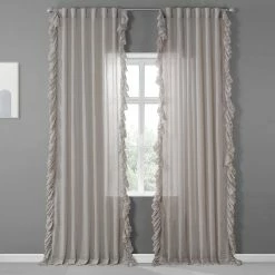 Discount 🥰 Exclusive Fabrics Faux Linen Ruffle Sheer Curtain (1 Panel) Nickel 👍 22 Discount 🥰 Exclusive Fabrics Faux Linen Ruffle Sheer Curtain (1 Panel) Nickel 👍 -Exclusive Fabrics SHOP Exclusive Fabrics Faux Linen Ruffle Sheer Curtain 281 Panel29