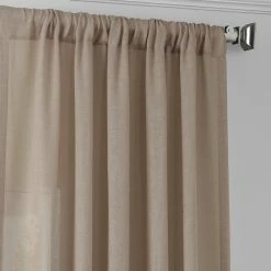 Best Pirce 👍 Exclusive Fabrics Faux Linen Sheer Curtain (1 Panel) Blue Lapis 🌟 -Exclusive Fabrics SHOP Exclusive Fabrics Faux Linen Sheer Curtain Panel 8