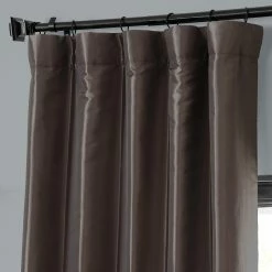 Flash Sale 🥰 Exclusive Fabrics Ex. Fabrics Faux Silk Taffeta 120-inch Blkout Curtain (1 Panel) Copper 🎉 -Exclusive Fabrics SHOP Exclusive Fabrics Faux Silk Taffeta 120 inch Blackout Curtain Panel 4