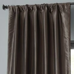 Flash Sale 🥰 Exclusive Fabrics Ex. Fabrics Faux Silk Taffeta 120-inch Blkout Curtain (1 Panel) Copper 🎉 -Exclusive Fabrics SHOP Exclusive Fabrics Faux Silk Taffeta 120 inch Blackout Curtain Panel 5