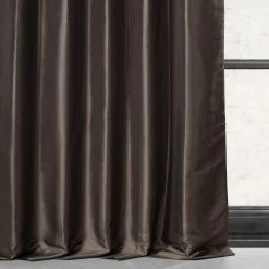 Flash Sale 🥰 Exclusive Fabrics Ex. Fabrics Faux Silk Taffeta 120-inch Blkout Curtain (1 Panel) Copper 🎉 -Exclusive Fabrics SHOP Exclusive Fabrics Faux Silk Taffeta 120 inch Blackout Curtain Panel 6