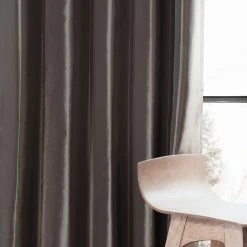 Flash Sale 🥰 Exclusive Fabrics Ex. Fabrics Faux Silk Taffeta 120-inch Blkout Curtain (1 Panel) Copper 🎉 -Exclusive Fabrics SHOP Exclusive Fabrics Faux Silk Taffeta 120 inch Blackout Curtain Panel 7