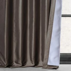 Flash Sale 🥰 Exclusive Fabrics Ex. Fabrics Faux Silk Taffeta 120-inch Blkout Curtain (1 Panel) Copper 🎉 -Exclusive Fabrics SHOP Exclusive Fabrics Faux Silk Taffeta 120 inch Blackout Curtain Panel 8