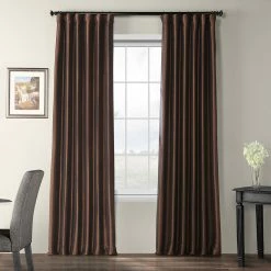 Cheapest 💯 Exclusive Fabrics Ex. Fabrics Faux Silk Taffeta 96-inch Blkout Curtain (1 Panel) Robin's Egg 🌟 -Exclusive Fabrics SHOP Exclusive Fabrics Faux Silk Taffeta 96 inch Blackout Curtain Panel 1