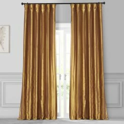 Wholesale ✨ Exclusive Fabrics Faux Silk Taffeta Curtain (1 Panel) Golden Spice ❤️ -Exclusive Fabrics SHOP Exclusive Fabrics Faux Silk Taffeta Curtain 8