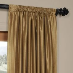 Cheapest 🛒 Exclusive Fabrics Ex. Fabrics Flax Gold Textured Silk Single Curtain (1 Panel) 🥰 -Exclusive Fabrics SHOP Exclusive Fabrics Flax Gold Vintage Faux Textured Dupioni Silk Curtain Panel 0341f038 ea8a 437c 8440 bf6b8b0ad17f 1000