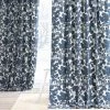 Deals 🤩 Exclusive Fabrics Fleur Cotton Printed Single Curtain Panel (1 Panel) Fleur Blue ⭐