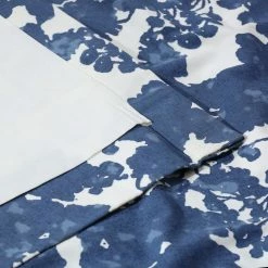 Deals 🤩 Exclusive Fabrics Fleur Cotton Printed Single Curtain Panel (1 Panel) Fleur Blue ⭐ -Exclusive Fabrics SHOP Exclusive Fabrics Fleur Blue Cotton Printed Single Curtain Panel 5