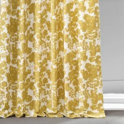 Deals 🤩 Exclusive Fabrics Fleur Cotton Printed Single Curtain Panel (1 Panel) Fleur Blue ⭐ -Exclusive Fabrics SHOP Exclusive Fabrics Fleur Cotton Printed Single Curtain Panel 4
