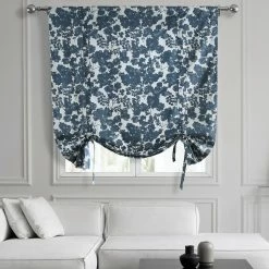 Discount 🔥 Exclusive Fabrics Fleur Printed Cotton Tie-Up Window Shade - 46 X 63 👍
