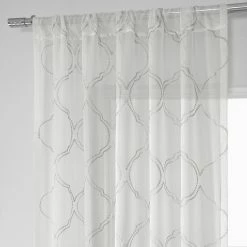 Wholesale 🛒 Exclusive Fabrics Florentina Silver Embroidered Sheer Curtain (1 Panel) 😉 12 Wholesale 🛒 Exclusive Fabrics Florentina Silver Embroidered Sheer Curtain (1 Panel) 😉 -Exclusive Fabrics SHOP Exclusive Fabrics Florentina Silver Embroidered Sheer Curtain 281 Panel29 3