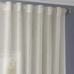Cheapest 🔔 Exclusive Fabrics Gardenia Faux Linen Sheer Curtain (1 Panel) ⌛ -Exclusive Fabrics SHOP Exclusive Fabrics Gardenia Faux Linen Sheer Curtain Panel 4