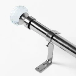 Discount 💯 Exclusive Fabrics Glass Sphere Prism Extendable Metal Rod Set, 52 - 144 Matte Black 🔔 -Exclusive Fabrics SHOP Exclusive Fabrics Glass Sphere Prism Extendable Metal Rod Set2C 52 144 2