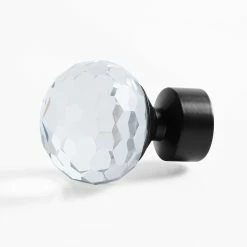 Discount 💯 Exclusive Fabrics Glass Sphere Prism Extendable Metal Rod Set, 52 - 144 Matte Black 🔔 -Exclusive Fabrics SHOP Exclusive Fabrics Glass Sphere Prism Extendable Metal Rod Set2C 52 144 7