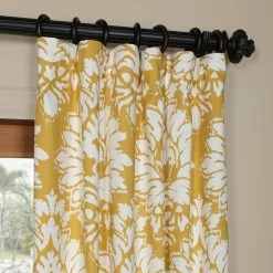 Best Sale 🧨 Exclusive Fabrics Lacuna Cotton Printed Curtain (1 Panel) Yellow ✔️ -Exclusive Fabrics SHOP Exclusive Fabrics Grey Yellow Cotton Lacuna Printed Curtain 864932d5 818e 44b2 a65e f1e6a4ac1a54