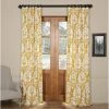 Best Sale 🧨 Exclusive Fabrics Lacuna Cotton Printed Curtain (1 Panel) Yellow ✔️